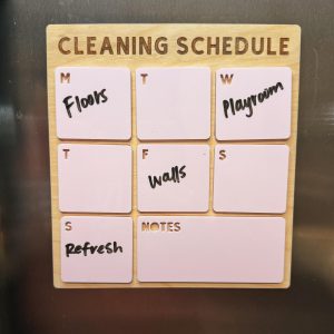 Weekly Cleaning Calendar Magnet, Dry Erase Refrigerator Magnet, To Do List, Menu Planner Board, Sports Schedule, Family Calendar Organizer
